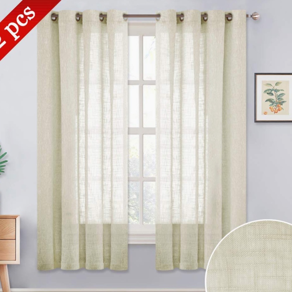 Sheer Beige Curtains